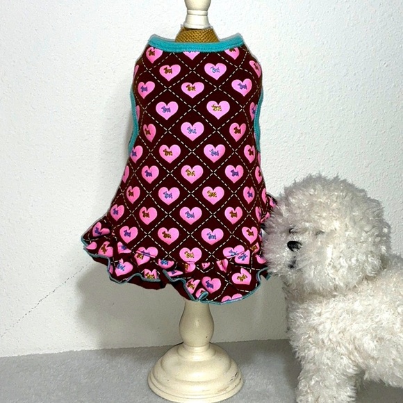 Heart Patterned Dog Dress - Picture 2 of 8
